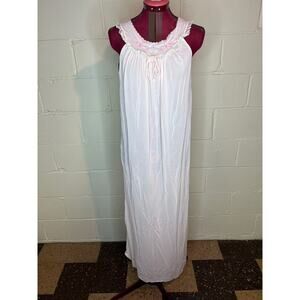 nightgown satin pink embroidered collar